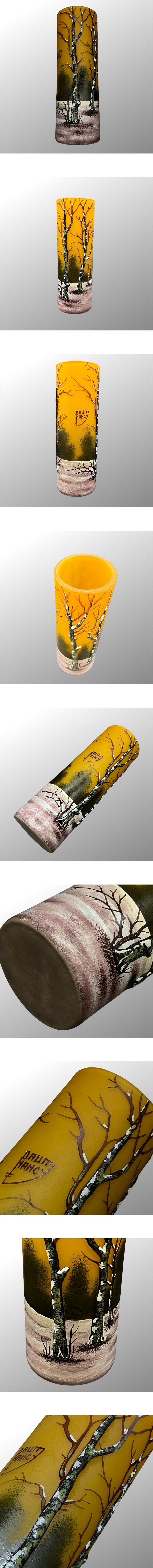 ばんます様　【送料代】 ☆【証明書】ドームナンシー 花瓶 高さ23.5cm 被せガラス アンテ